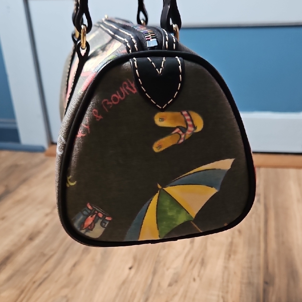 Dooney & Bourke Black Multicolor Summer Style Shoulder Bag - Picture 4 of 15